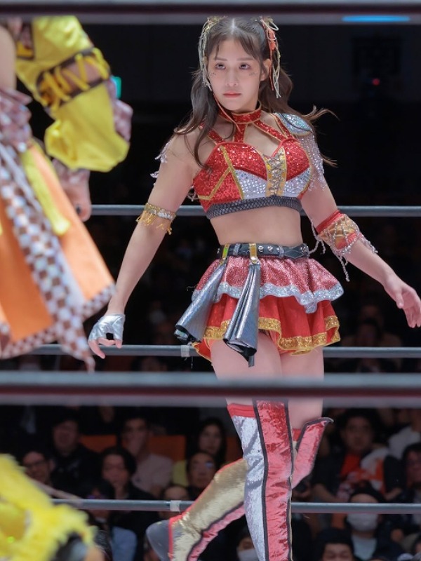 上原わかながリング上で戦う画像