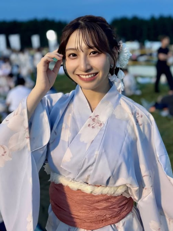 竹井愛乃が浴衣を着ている画像