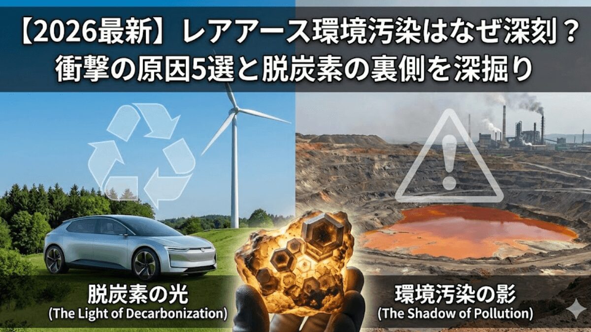 【2026最新】レアアース環境汚染はなぜ深刻？衝撃の原因5選と脱炭素の裏側を深掘り