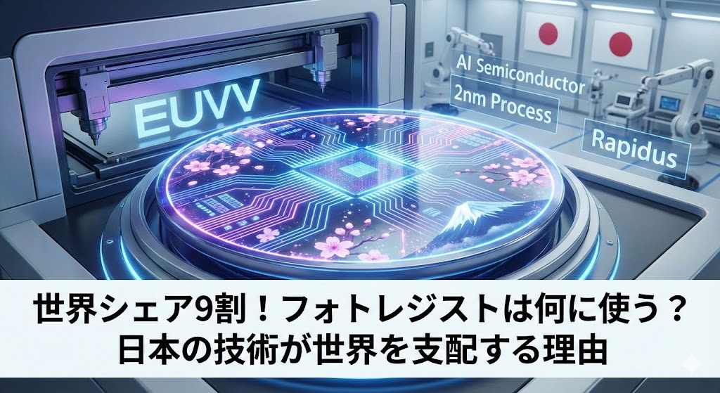 【世界シェア9割】フォトレジストは何に使う？日本の技術が世界を支配する理由4選